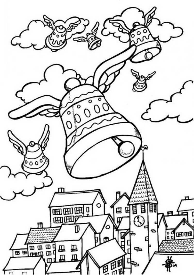 coloriage l envol des cloches de paques